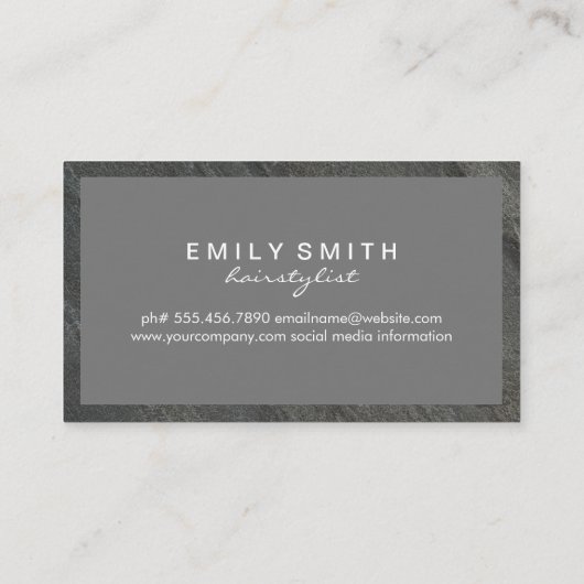 Hair Clipper | Barber | Slate Frame Visitenkarte (Rückseite)