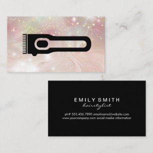 Hair Clipper   Barber   Star Dust Glow Bokeh Visitenkarte