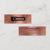 Hair Clipper | Stylist | Rose Gold Foil Mini Visitenkarte (Vorne/Hinten)