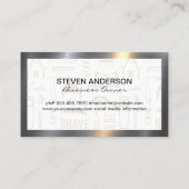 Hair Clippers | Barber Muster | Metallgrenze Visitenkarte (Rückseite)