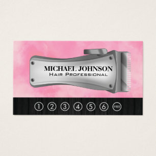 Hair Clippers   Lochkarte   Rosa Hintergrund