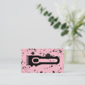 Hair Clippers-Logo | Spritzer Tinte Visitenkarte (Stehend Vorderseite)