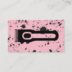 Hair Clippers-Logo Spritzer Tinte Visitenkarte