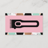 Hair Clippers | Modernes geometrisches Muster Visitenkarte (Vorderseite)