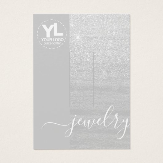 Hair Clips Display Glamour Silver Glitzer Glam (Vorderseite)