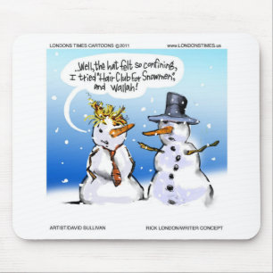 Hair Club für Snowmen Weihnachten Mousepad