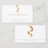 Hair Curl Salon Ernennung Erinnerung Terminkarte (Vorne/Hinten)