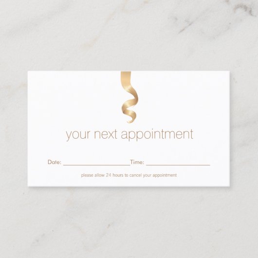 Hair Curl Salon Ernennung Erinnerung Terminkarte (Vorderseite)