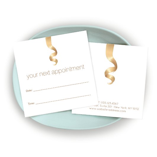 Hair Curl Salon Ernennung Erinnerung Terminkarte