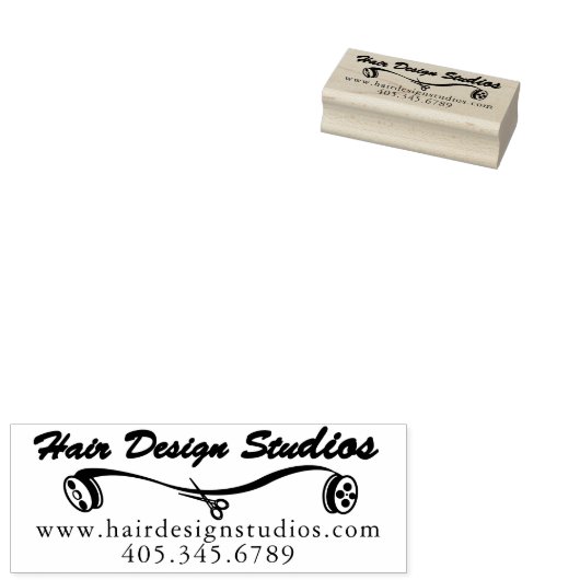 Hair Design Studio - Benutzerdefiniert Gummistempel (Stempel)