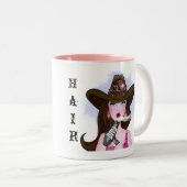 ‚Hair DIVA‘ Zweifarbige Tasse (VorderseiteRechts)