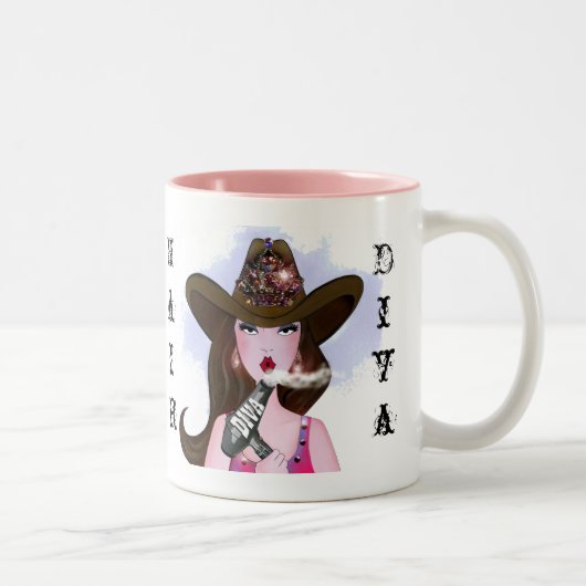 ‚Hair DIVA‘ Zweifarbige Tasse (Rechts)