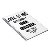 Hair Dresser Abschluss gibt Beautician Gift Idee Notizblock (Rechte Seite)