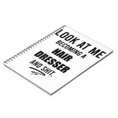 Hair Dresser Abschluss gibt Beautician Gift Idee Notizblock (Linke Seite)