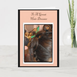 Hair Dresser Danke, Card Dankeskarte