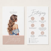 Hair Extensions Care Hang Tag Card (Vorne & Hinten)