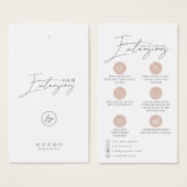 Hair Extensions Care Hang Tag Card mit Logo (Vorne & Hinten)