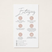 Hair Extensions Care Hang Tag Card mit Logo (Rückseite)