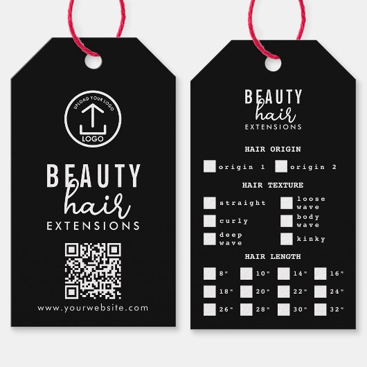 Hair Extensions Packaging Hang-Logo für die Haare- Geschenkanhänger
