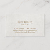 Hair & Eyelash Extensions Gold Monogram Elegant Visitenkarte (Rückseite)