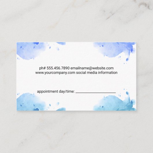 Hair Flows Gray Graphic | QR-Code Terminkarte (Rückseite)