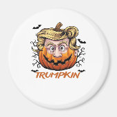 Hair Funny Pumpkin Halloween Boo - Politischer Hum Magnet (Vorne)