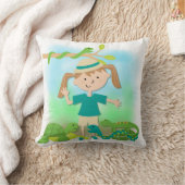 Hair Girl on Safari Pillow Kissen (Decke)