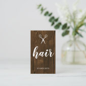 Hair | Holzkörner Visitenkarte (Stehend Vorderseite)