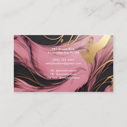 Hair Make up Artist Beauty Visitenkarte (Rückseite)