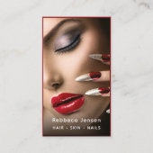 Hair Makeup Artist Moderner QR Code Visitenkarte (Vorderseite)