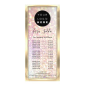 Hair Makeup Body Massage Logo Holograph Glitzer Werbekarte (Vorne)