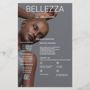 Hair & Makeup Fashionista Beauty Photo, Services Flyer