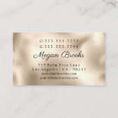 Hair & Makeup Künstler, Fotos, Gold-Visitenkarte Visitenkarte (Rückseite)