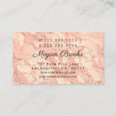 Hair & Makeup Künstler, Rose Gold Marmor, Vs 2 Visitenkarte (Rückseite)