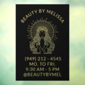 Hair Makeup Nails Salon Gold Black Tarot Marketing Fensteraufkleber (Blatt 3)