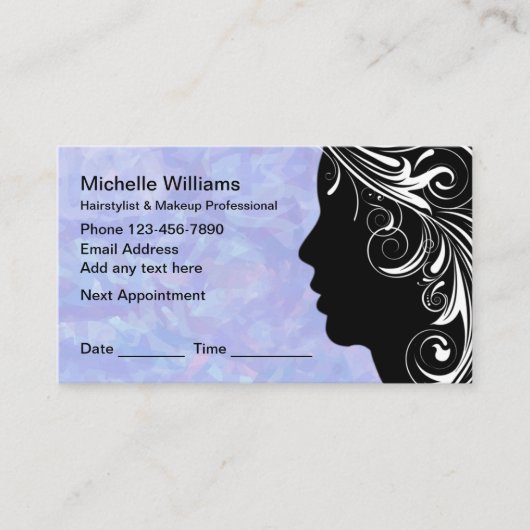Hair Makeup Termin Visitenkarten Visitenkarte (Vorderseite)
