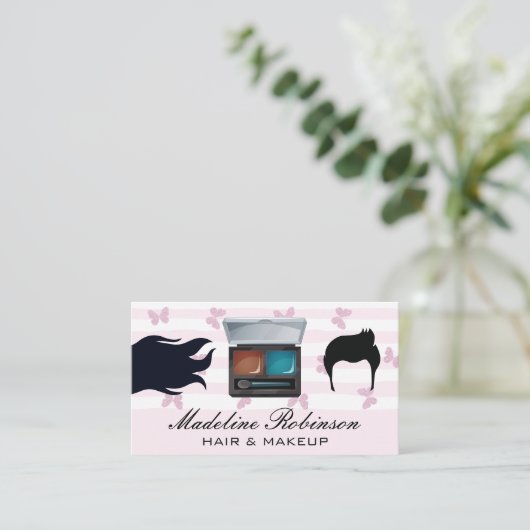 Hair | Makeup Visitenkarte (Stehend Vorderseite)