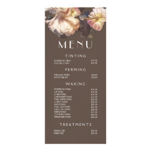 Hair Nail Salon Beautician Menü Blumenpreisliste