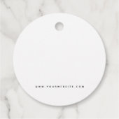 HAIR + NAILS Stylist elegantes Logo rund Geschenkanhänger (Rückseite)