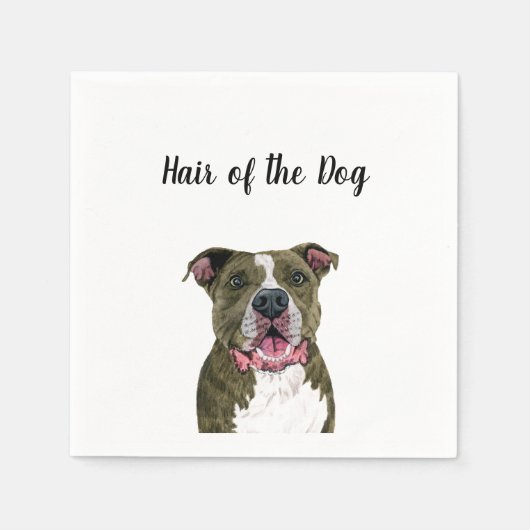 "Hair of the Dog" Hochzeitscocktail Napkins Serviette (Vorderseite)