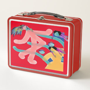 HAIR Retro Alte Schule Metall Brotdose