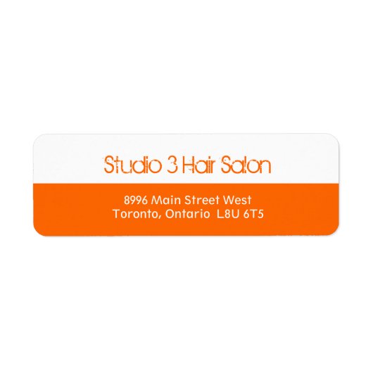 Hair Salon Address Labels (Vorne)