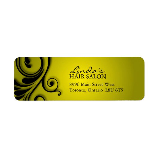 Hair Salon Address Labels (Vorne)