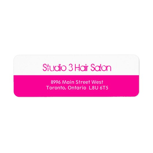 Hair Salon Address Labels (Vorne)