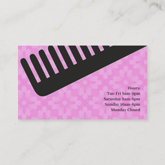 Hair Salon Business Card mit Terminabsprache Terminkarte (Rückseite)