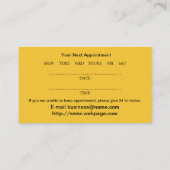 Hair Salon Business Card Terminkarte (Rückseite)