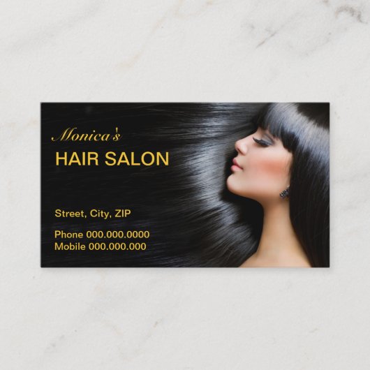 Hair Salon Business Card Terminkarte (Vorderseite)