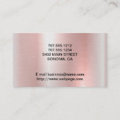 Hair Salon Business Card Terminkarte (Rückseite)
