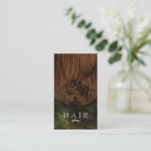 Hair Salon Business Cards Green Black Visitenkarte (Stehend Vorderseite)