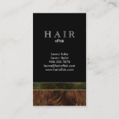 Hair Salon Business Cards Green Black Visitenkarte (Rückseite)